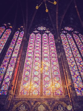 Retro görünüm sainte chapelle paris