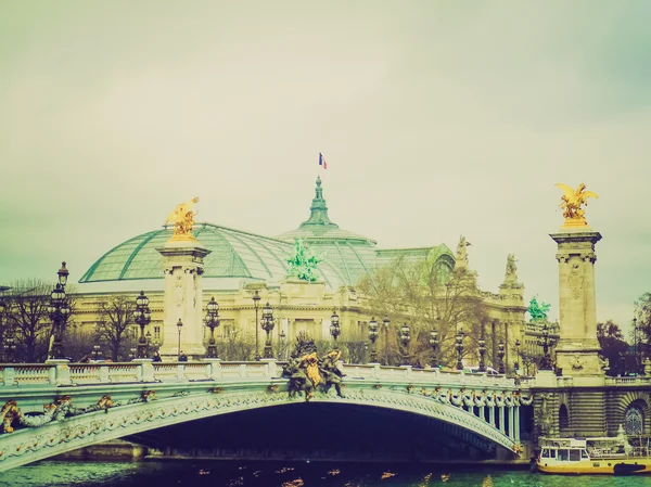 Retro look Grand Palais Paris — Stock Photo, Image