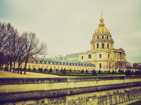 Αναδρομικό βλέμμα hotel des invalides Παρίσι — Φωτογραφία Αρχείου