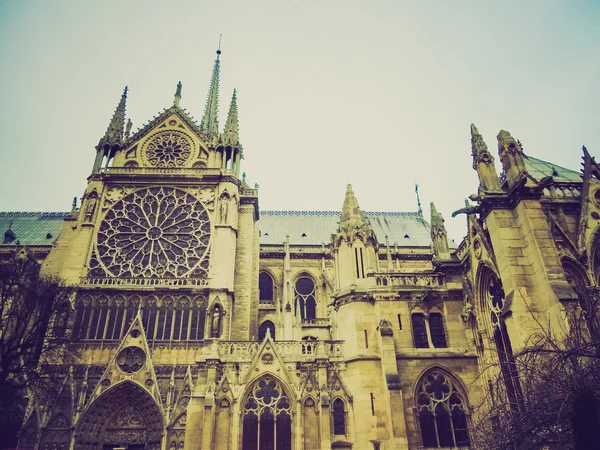 Retro Look notre dame paris — Stockfoto