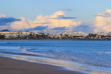Lanzarote beach on Spanish Canary Island clipart