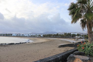 İspanyol Kanarya Adası Lanzarote beach