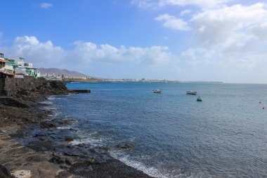 İspanyol Kanarya Adası Lanzarote beach