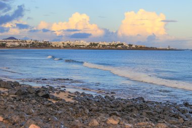 İspanyol Kanarya Adası Lanzarote beach