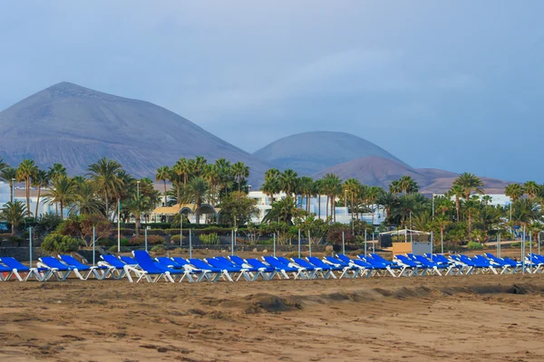 Spiaggia di Lanzarote sull'isola spagnola delle Canarie — Foto Stock