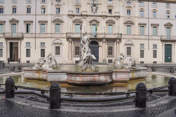 Fontana de los Cuatro Ríos en Roma — Foto de Stock