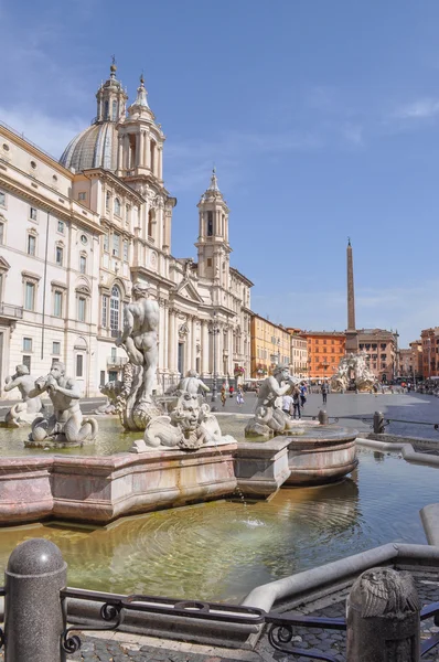 Fontana czterech rzek w Rzymie — Zdjęcie stockowe