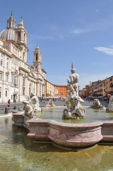 Fontana of the Four Rivers in Rome — Stock Photo, Image