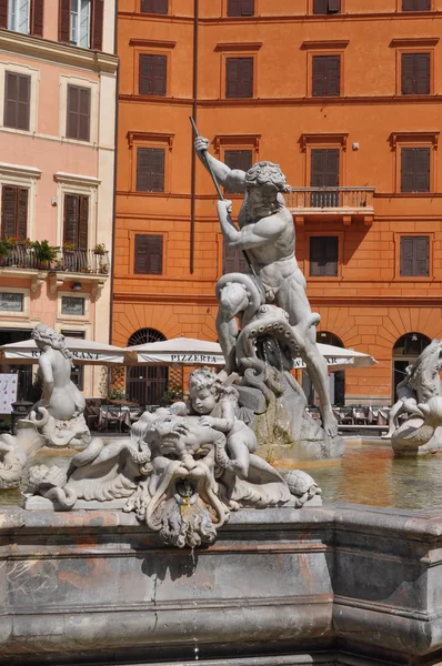 Fontana of the Four Rivers in Rome — Stock Photo, Image