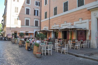 Roma, İtalya - CIRCA AĞUSTOS 2020: Şehir manzarası