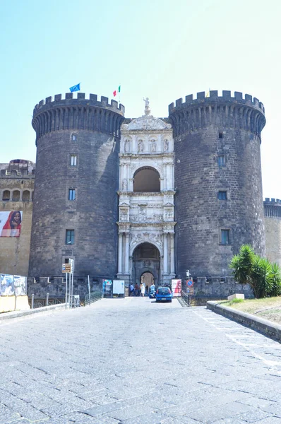 Naples Italy Circa Ağustust 2020 Maschio Angioino Namı Diğer Castel — Stok fotoğraf