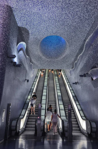 Ναπλεσ Ιταλια Circa Αυγουστοσ 2020 Σταθμός Μετρό Τολέδο — Φωτογραφία Αρχείου