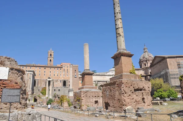 Rome Italy Circa August 2020 Ruins Roman Forum Aka Foro — Stock Photo, Image