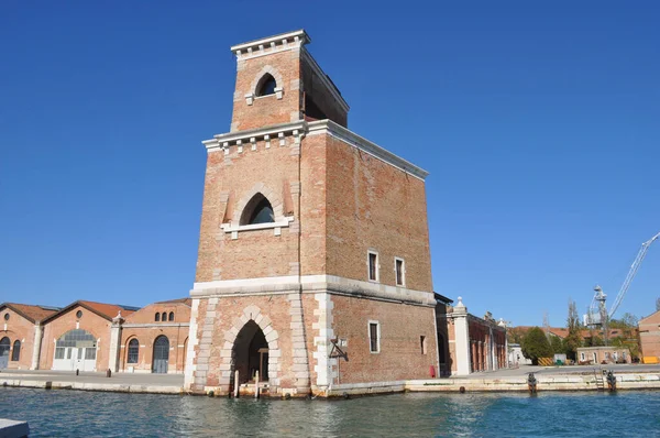 Venedik Talya Venedik Cephanesi Anlamına Gelen Arsenale Veneziano — Stok fotoğraf