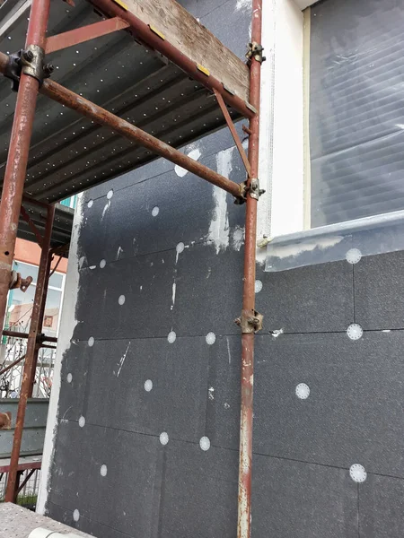 Внешняя Изоляция Отделочная Система Eifs Термического Покрытия Дома — стоковое фото