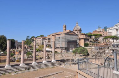 Kalıntıları Roma Forumu aka Foro Romano Roma, İtalya