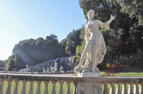 Königliche Palastgärten Und Brunnen Caserta Italien — Stockfoto