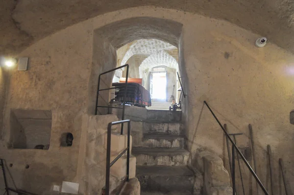 Matera Talya Daki Sassi Matera Daki Mağara Evi — Stok fotoğraf