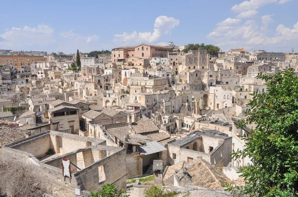 Αρχαίες Κατοικίες Σπηλαίων Sassi Matera Στη Ματέρα Της Ιταλίας — Φωτογραφία Αρχείου
