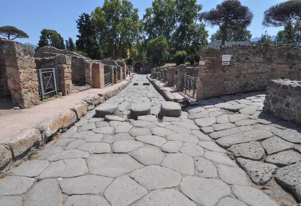 Ruins Archeological Site Ancient Roman City Pompeii Buried Volcanic Ash — Stock Photo, Image