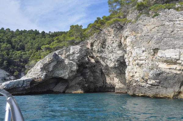 White Cliffs Seen Sea Vieste Italy — Stock Photo, Image