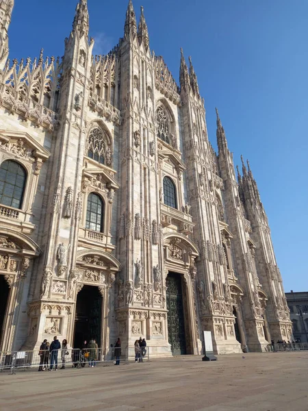 Milan Italie Circa Mars 2022 Duomo Milano Traduction Milan Cathédrale — Photo