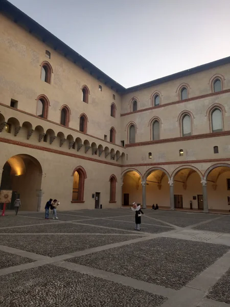 Milão Itália Circa Março 2022 Castelo Sforza Também Conhecido Por — Fotografia de Stock
