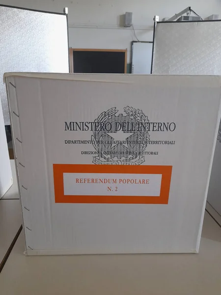 Rome Italy Circa June 2022 Italian Popular Referendum Ballot Box — Stock Photo, Image