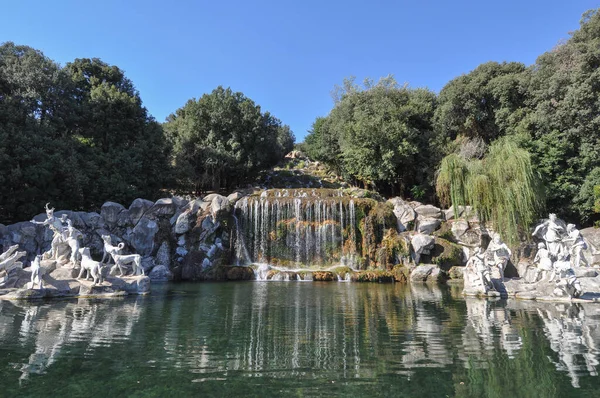 Kungliga Slottsträdgårdar Och Fontäner Caserta Italien — Stockfoto