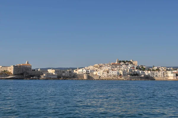 Die Stadt Vieste Italien Vom Meer Aus Gesehen — Stockfoto