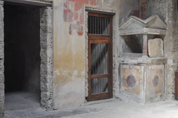Ruinerna Den Arkeologiska Platsen Den Antika Romerska Staden Pompeji Begravda — Stockfoto