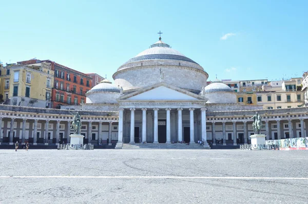 Naples Italy Circa August 2020 Piazza Del Plebiscito Square —  Fotos de Stock