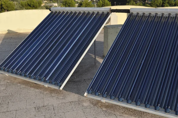 Solarzellen Panel Für Erneuerbare Stromerzeugung Aus Tageslicht — Stockfoto