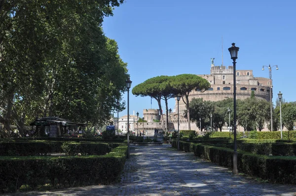 Rome Italy Circa August 2020 Castel Sant Angelo Aka Mausoleum — стоковое фото