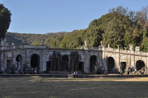 Caserta Italy Circa Αυγουστοσ 2020 Βασιλικοί Κήποι Και Συντριβάνια Παλατιών — Φωτογραφία Αρχείου
