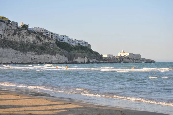 Vieste イタリア Circa 2020年8月 海から見える白い崖 — ストック写真