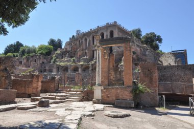 Kalıntıları Roma Forumu aka Foro Romano Roma, İtalya