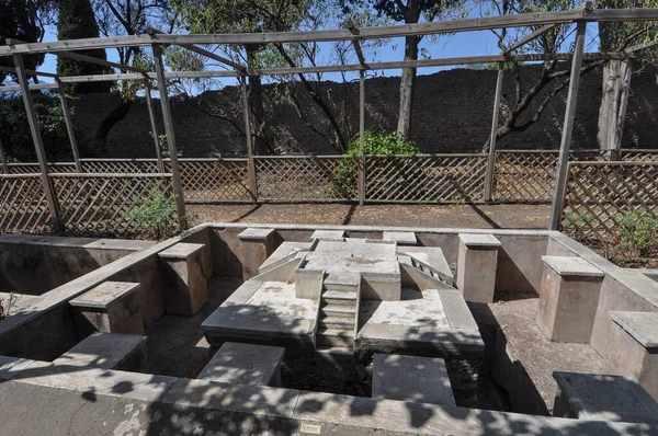 Pompeii Antik Roma Şehrindeki Arkeolojik Alanın Kalıntıları Talya Nın Pompeii — Stok fotoğraf