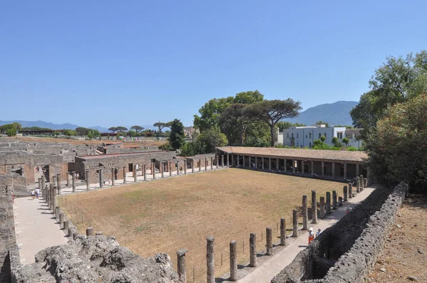 Pompeii Antik Roma Şehrindeki Arkeolojik Alanın Kalıntıları Talya Nın Pompeii — Stok fotoğraf