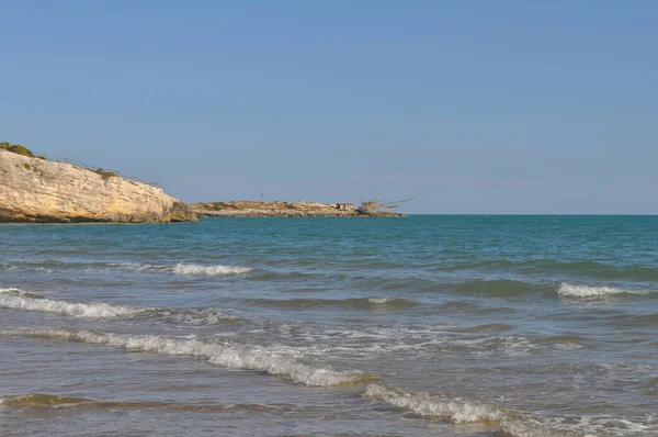 Acantilados Blancos Vistos Desde Mar Vieste Italia — Foto de Stock