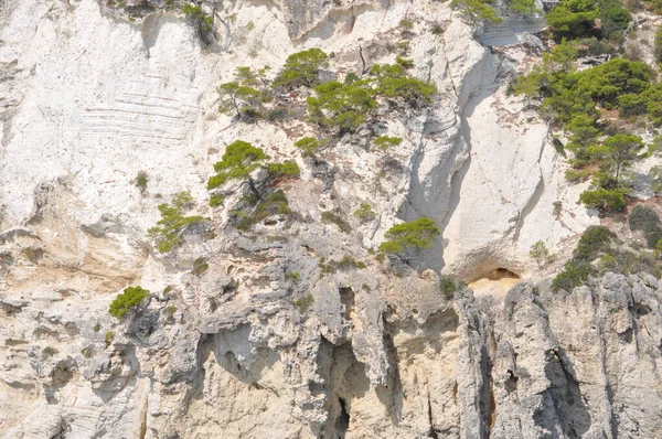 Talya Vieste Denizden Görülen Beyaz Kayalıklar — Stok fotoğraf