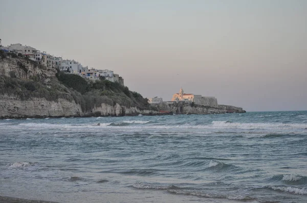 White Cliffs Seen Sea Vieste Italy — Stock Photo, Image