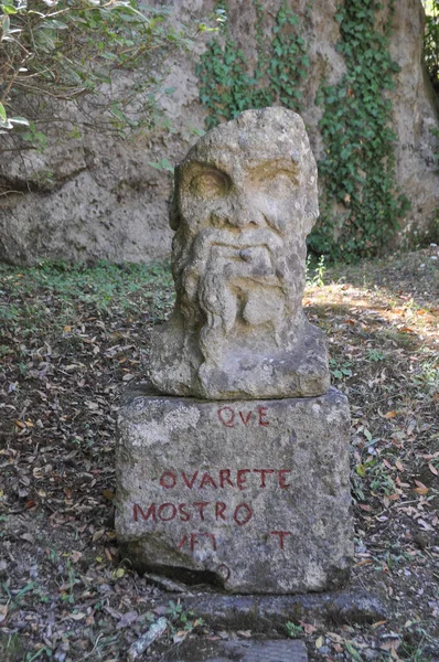 Sacred Grove Aka Park Monsters Built Circa 16Th Century Bomarzo — Stock Photo, Image