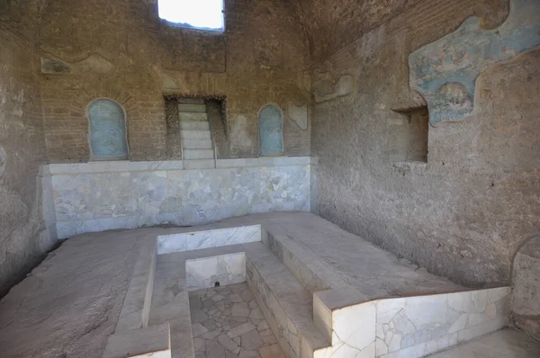 Ruinas Del Sitio Arqueológico Antigua Ciudad Romana Pompeya Enterradas Bajo — Foto de Stock