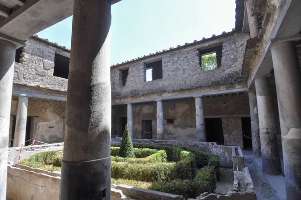 Ruines Site Archéologique Ancienne Ville Romaine Pompéi Enterrées Sous Les — Photo