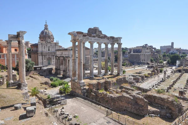 Руины Римского Форума Известного Foro Romano Риме Италия — стоковое фото