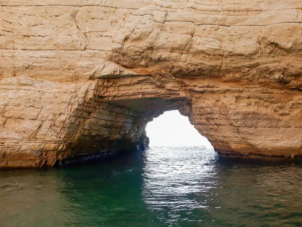 Scogliere Bianche Grotte Marine Vieste Italia — Foto Stock