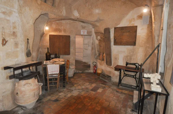 Печерний Будинок Сассі Матера Матері Італія — стокове фото