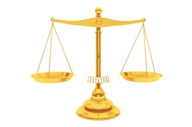 Classical gold scales clipart
