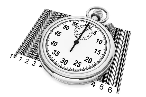 StopWatch with bar code — Stock Photo, Image